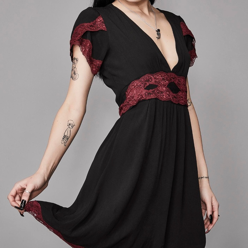 Dolls Kill - Widow - Bloody Valentine A Line Dress